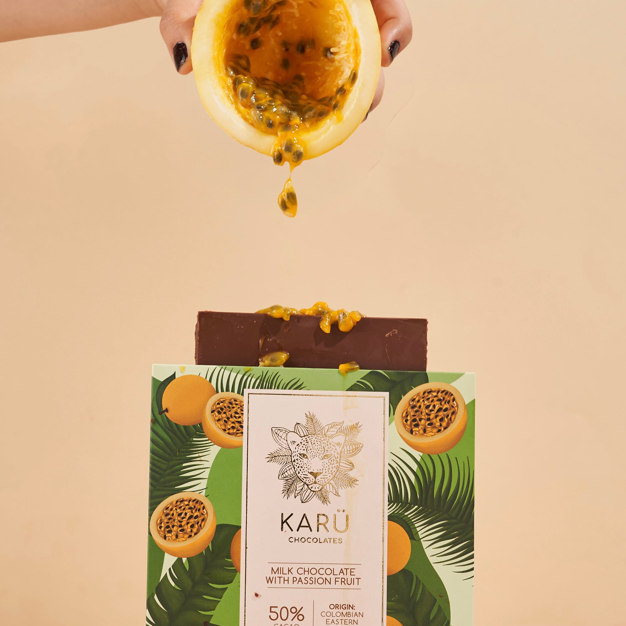 MILK CHOCOLATE WITH PASSION FRUIT